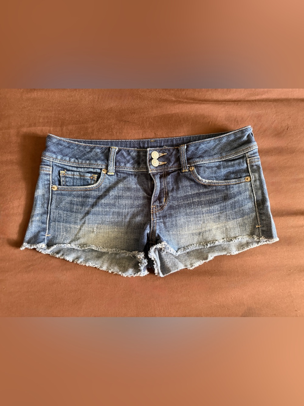 American Eagle Outfitters Distressed Blue Denim Cutoff Shorts